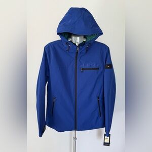 Tommy Hilfiger Men's Flex Hooded Jacket Blue Size Medium New with Tags